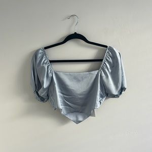 Dusty blue blouse!
